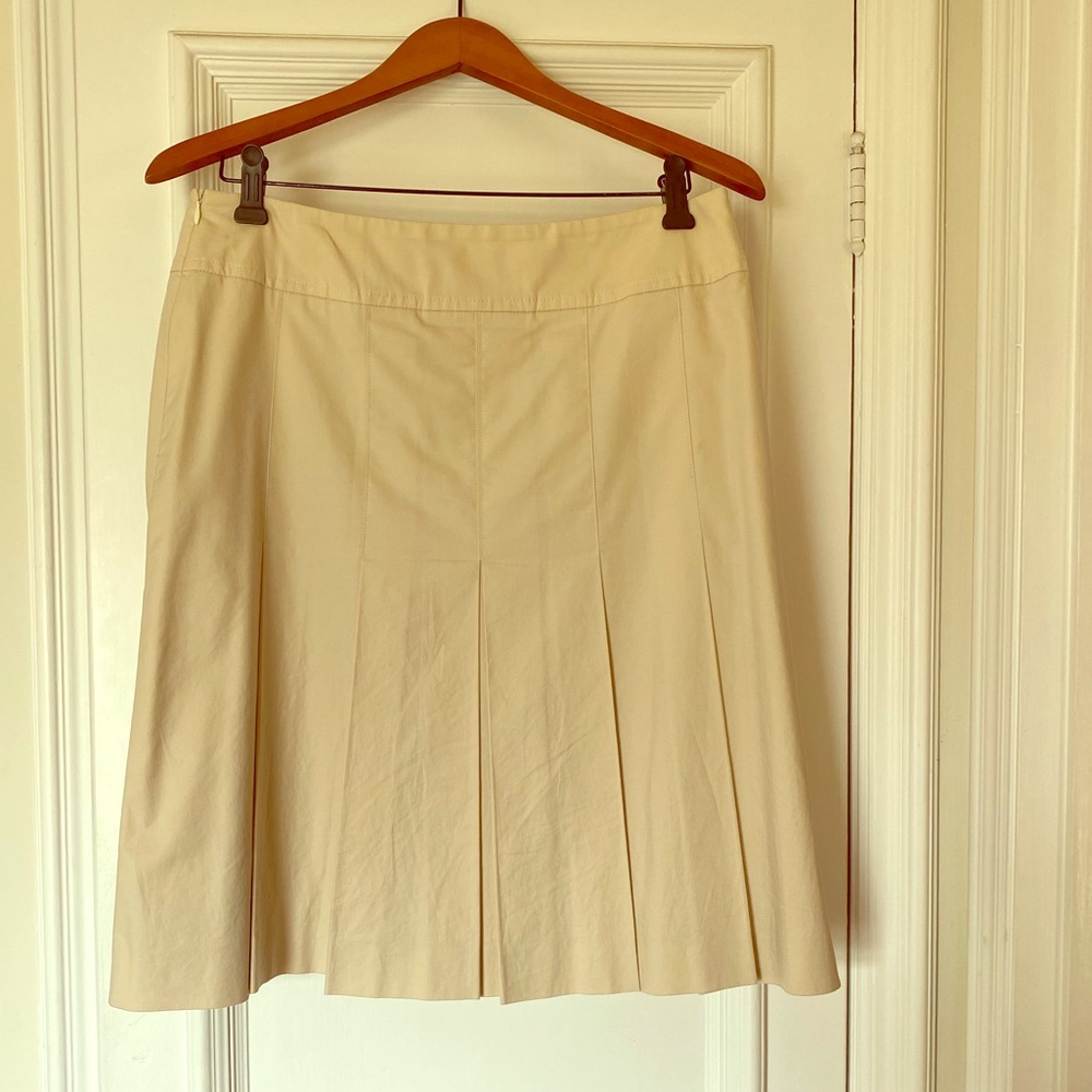 Akris cotton pleated skirt